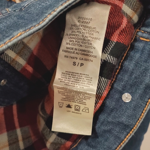 Parasuco - Flannel Lined Denim Jean Jacket - Size S (NWT) - Picture 4 of 8